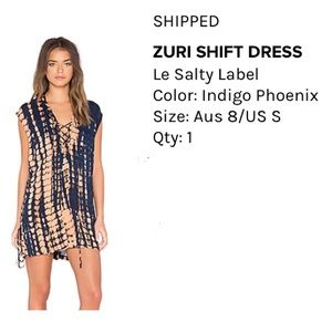 Zuri Shift Dress Le Salty Label in indigo Phoenix